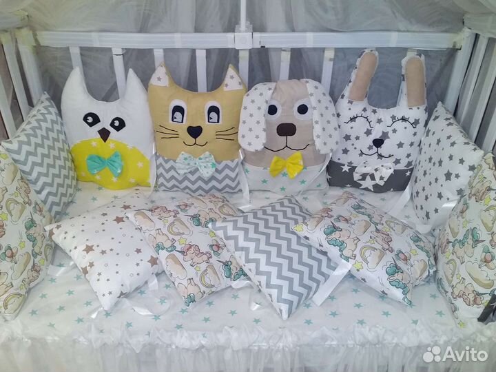 Бортики в кроватку новые