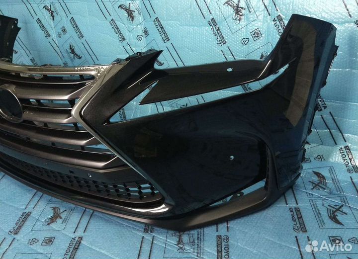 Бампер Лексус Nx 300h черный в сборе 2014-2017