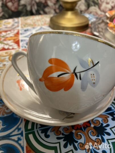 Чашка чайная блюдце СССР винтаж раритет