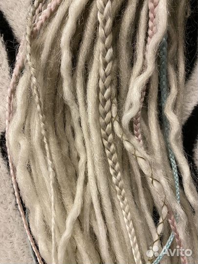 Комплект де косы и дреды микс