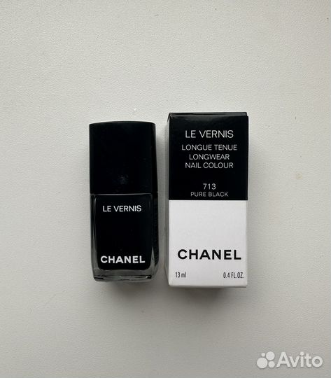 Chanel лак для ногтей 713 pure black