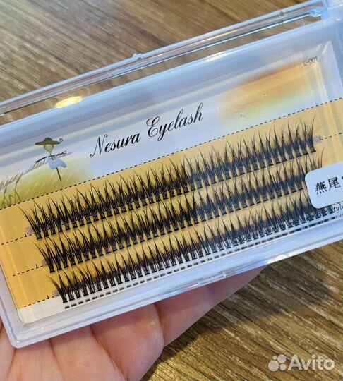 Накладные ресницы-пучки «Ласточкин хвост»