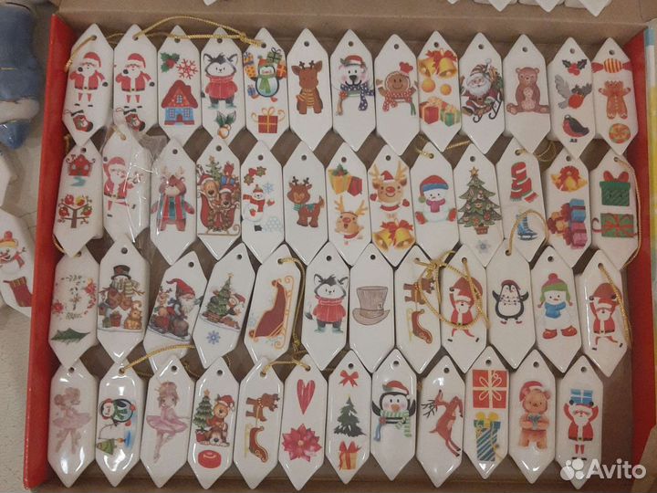 Фарфоровые ёлочные игрушки конфеты