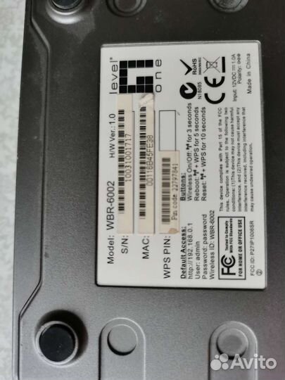 Роутер Level one wbr6002