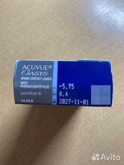 Контактные линзы Acuvue Oasys 14 days, -5.75