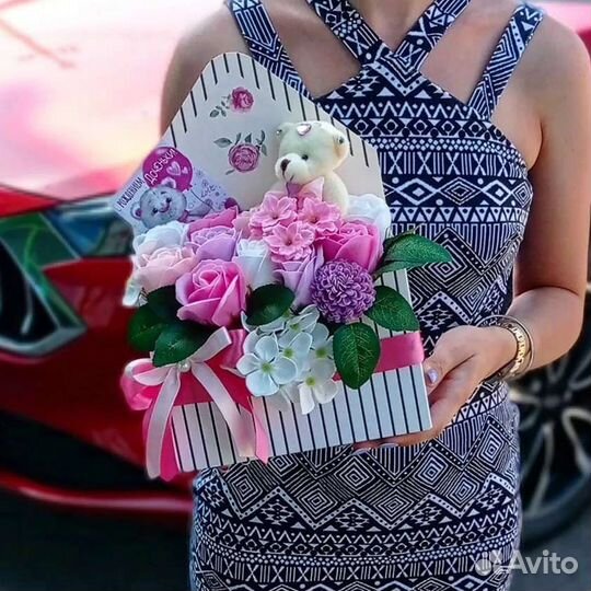 Цветы из мыла, подарок