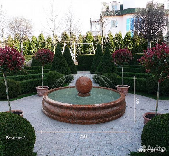 Фонтан из гранита 