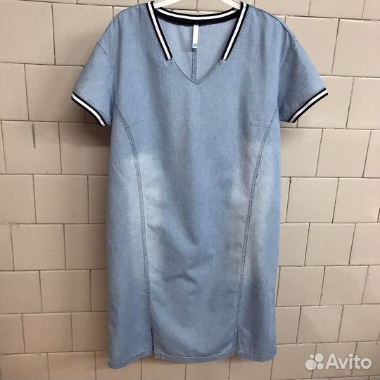 Джинсовое платье 46 48 р