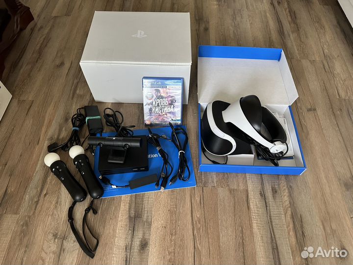 Play station VR версия 2, полный комплект с игрой