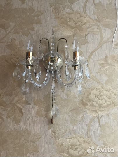 Чешские хрустальные бра 2 штуки