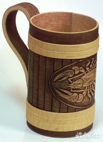 Кружка Рак Из Бересты. Отличный Подарок