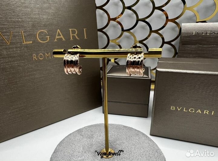 Серьги Bvlgari, розовое золото