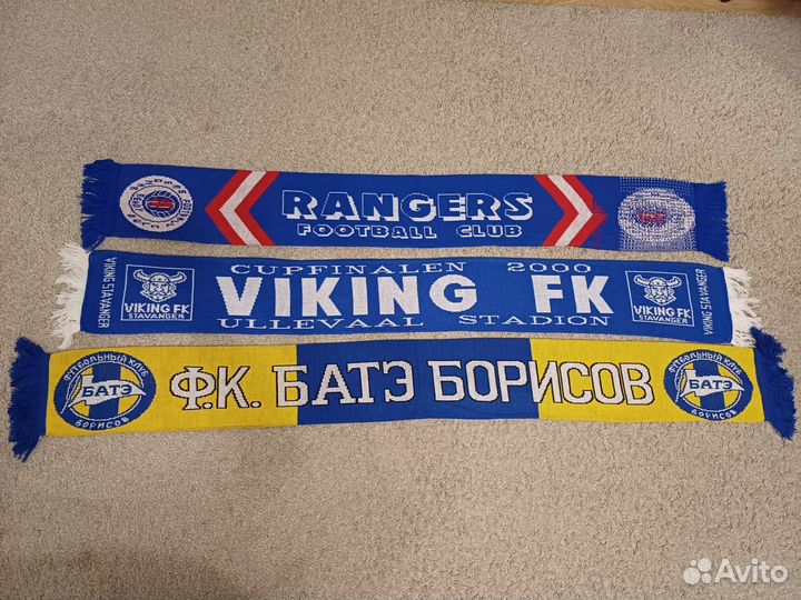 Футбольные шарфы Rangers, Viking, Батэ Борисов
