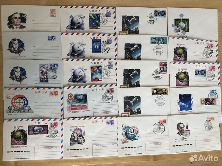 Почтовые конверты СССР, Архитектура, Космос.1970-е