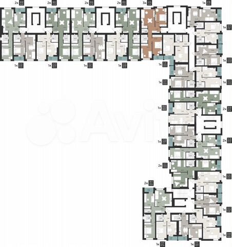 2-к. квартира, 57,3 м², 9/9 эт.