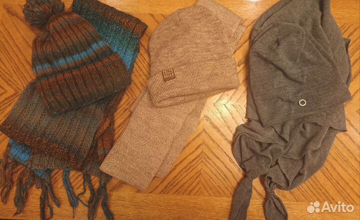 3 комплекта - шапка + снуд