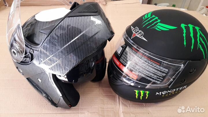 Шлема мотоциклетные взрослые и детские
