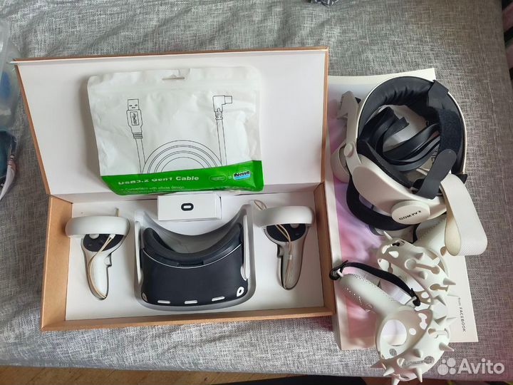 Vr очки oculus quest 2 128gb + чехлы + крепление д
