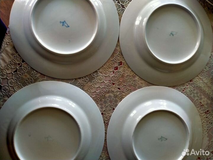 Тарелки Дулево из сервиза Мейсенский букет