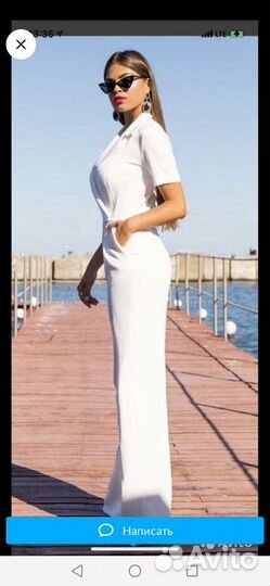 Комбинезон женский белый молочный 44 s