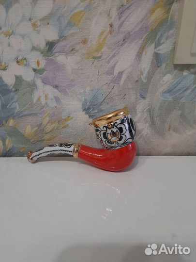 Фарфоровая сувенирная трубка СССР