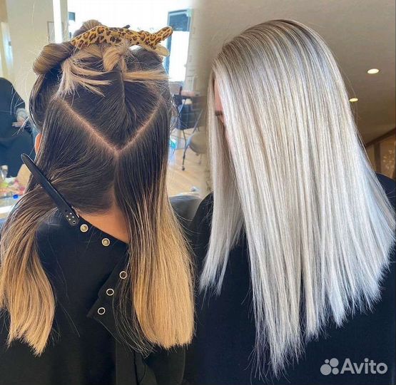 Колорист блонд/AirTach/окрашивание/выход с темного