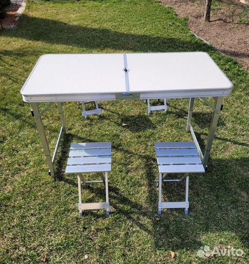 Стол 120*60см туристический усиленный со стульями