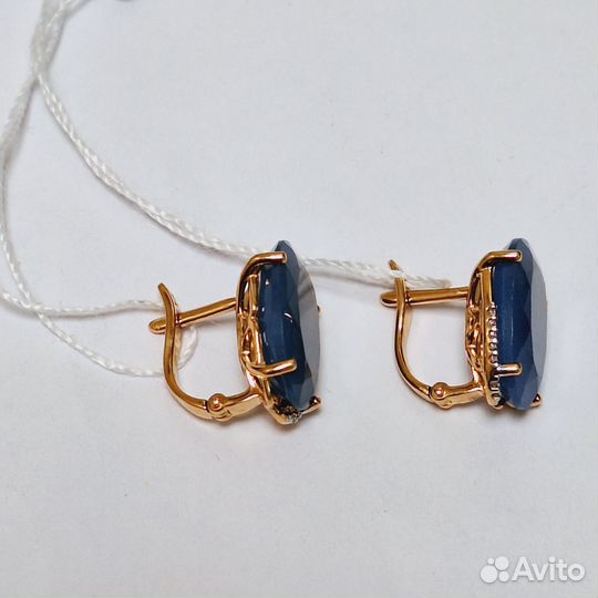 Золотые серьги с Фианитом (16060)