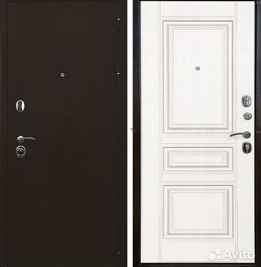Дверь входная Троя цвет Белая шумо-изоляционная