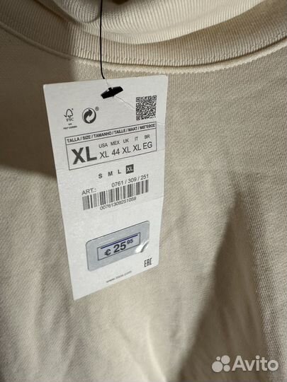 Свитшот с высоким горлом Zara XL 54 новый