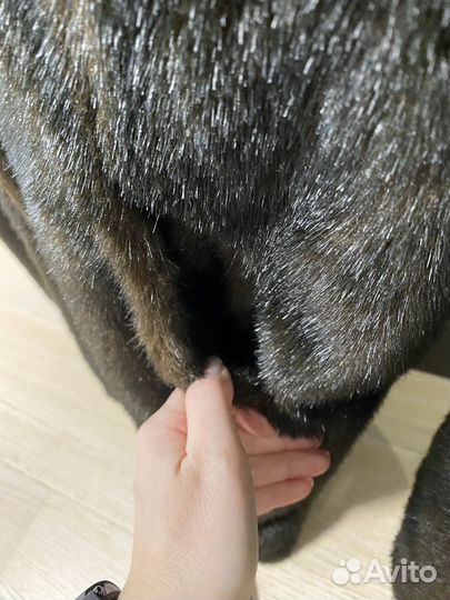 Шуба из эко меха под норку короткая 44