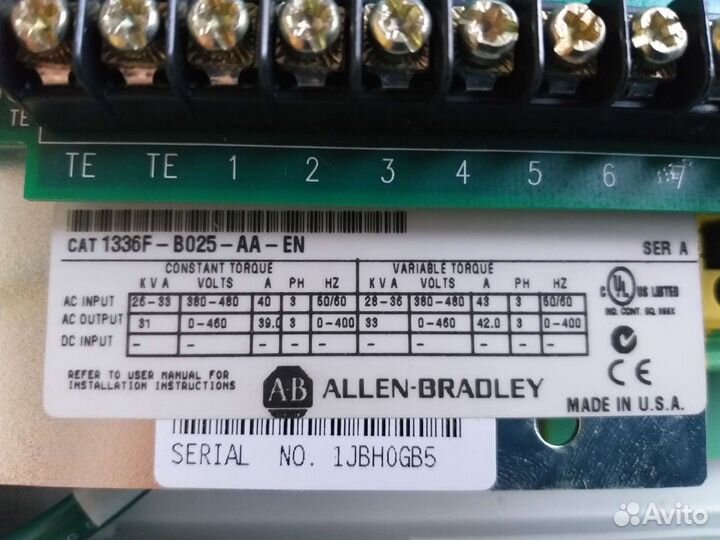 Частотный преобразователь allen bradley 1336F