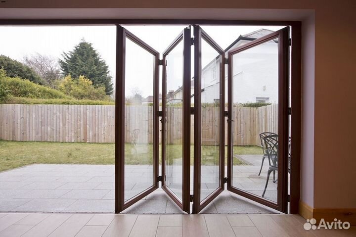 Безрамное остекление гармошка