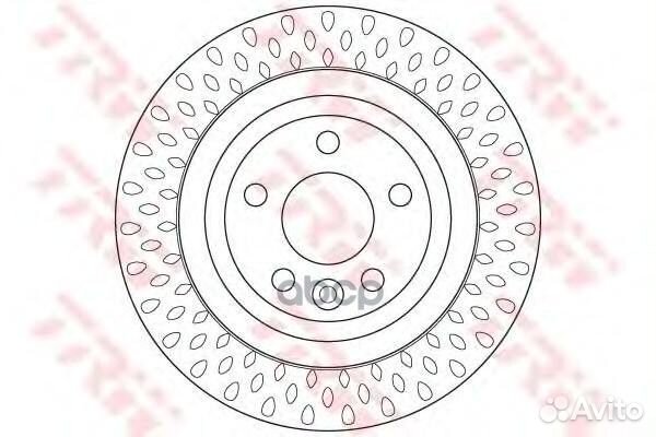 Диск тормозной df6387 TRW