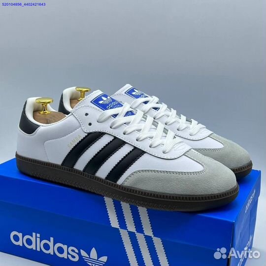 Кроссовки Adidas Samba White/Black (Арт.53294)