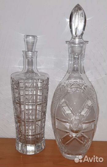 Штофы хрустальные