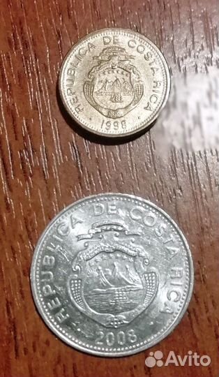 Монеты Коста Рика 1998-2008гг