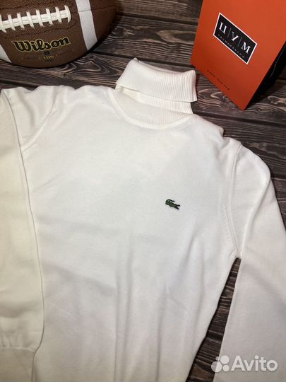 Мужская белая водолазка Lacoste