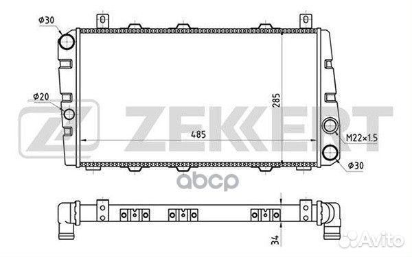 Радиатор охл. дв. Skoda Favorit (785 787 787)