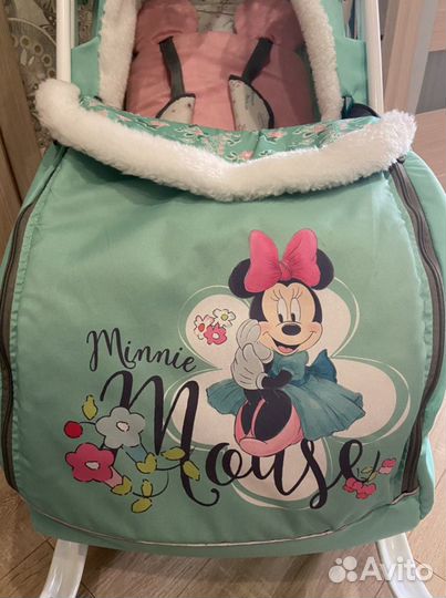 Санки коляска Nika Disney Baby с Минни Маус