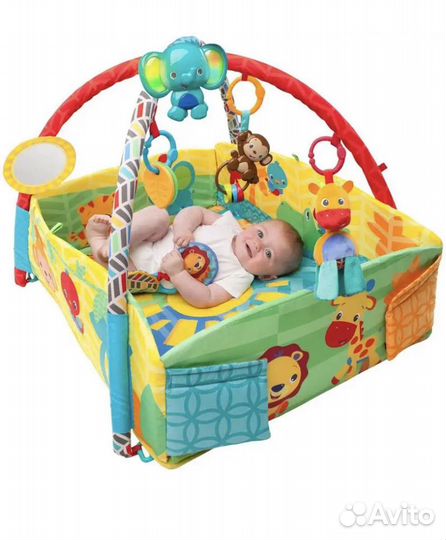 Развивающий коврик bright starts sunny safari сафа