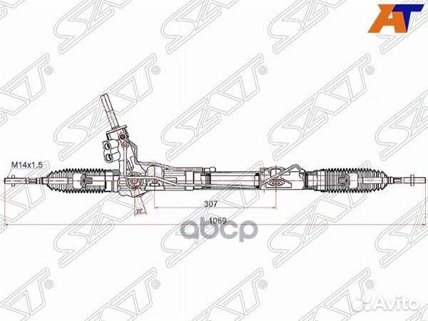 Рейка рулевая nissan terrano 14/renault duster