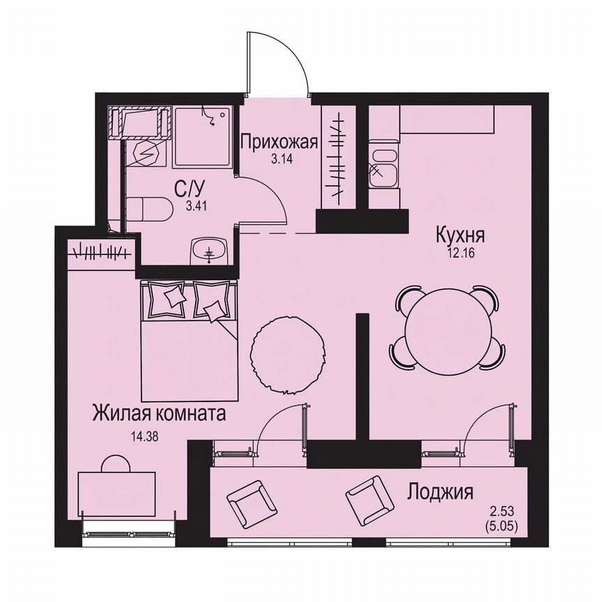 1-к. квартира, 35,6 м², 9/9 эт.