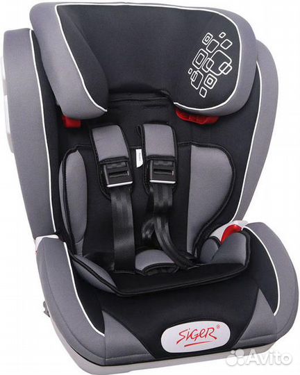Автокресло 9-36кг Siger Индиго Isofix Черный