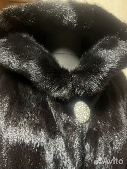 Норковая шуба 54-56 Италия с капюшоном