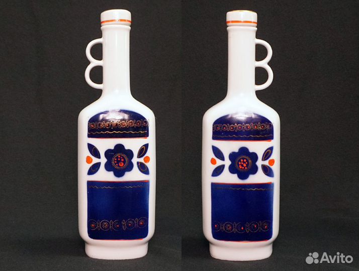 Штоф и 6 стопок. Фарфор