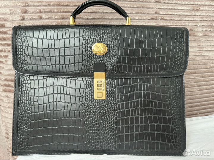 Новый портфель унисекс натуральная кожа