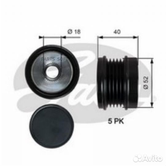 Gates OAP7209 Шкив генератора 7789-10209