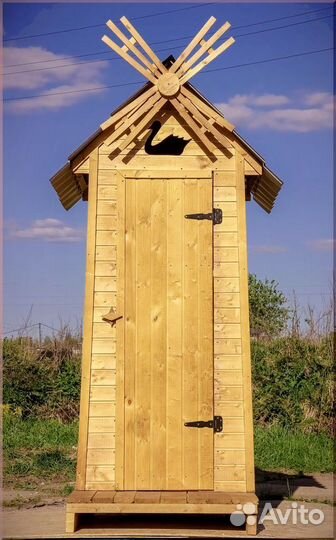 Дачный туалет деревянный В432