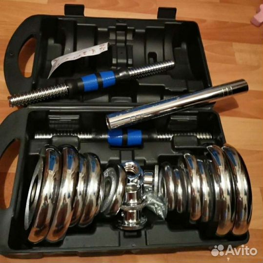 Железные Гантели 20 кг и штанга